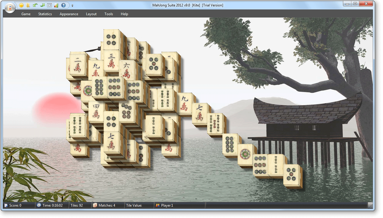 MahJong Suite - Kite Layout Screenshot
